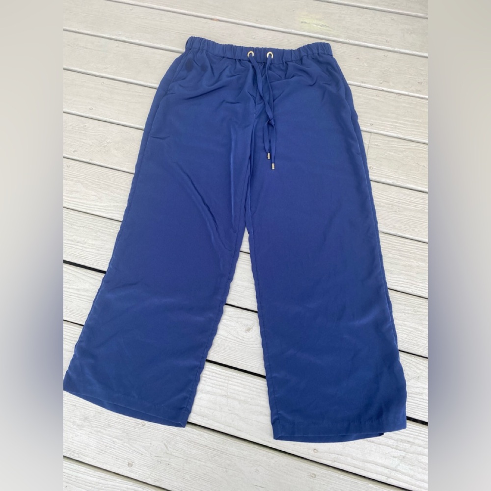 MICHAEL Michael Kors - Woman’s navy wide leg athletic high rise pants, XL